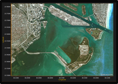 LightningChart WPF on-line-maps-chart-here-satellite example